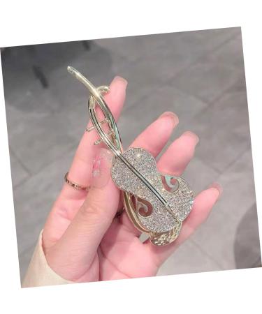 FOYTOKI Rhinestone Twist Clip Pipa Hair Barrette French Hair Pins for Thick Hair Womens Hair Barrettes Pipa Hair Clip Hair Bun Holder Hair Pins for Buns Decorative Hair Clips Hair Twist - Buy Online on GoSupps.com