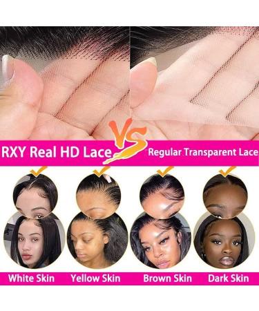 180 Density Glueless Straight Full Lace Human Hair Wig 24 Inch - HD Transparent Lace Front Wig for Black Women with High Ponytail Capability - Buy Online on GoSupps.com
