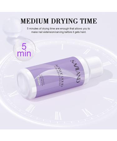 Saviland 4 oz Acrylic Liquid for Professional Acrylic Nail System - Non-Yellowing, Low Odor Nail Supplies for Salon and Home DIY - A2-Acrylic Liquid 4oz - Buy Online on GoSupps.com