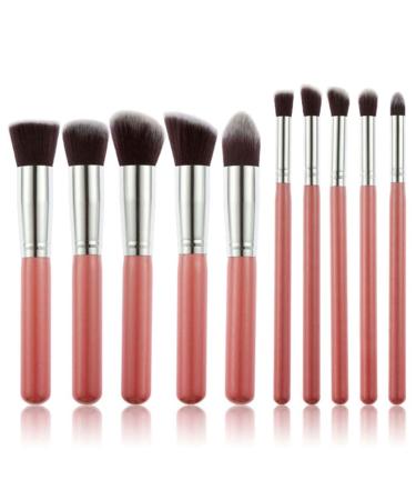 Milopon 10PC Makeup Brush Set - Foundation Eyeshadow Eyebrow & Facial Brushes for Women & Girls - Perfect for Flawless Makeup Application - Buy Online on GoSupps.com