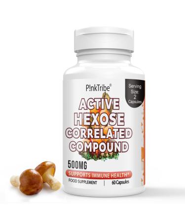 Active Hexose Correlated Compound 500mg - Supports Immune Health Liver Function & T-Cell/Natural Killer Cell Activity - 60 Veggie Capsules (Pack of 1) - Buy Online on GoSupps.com