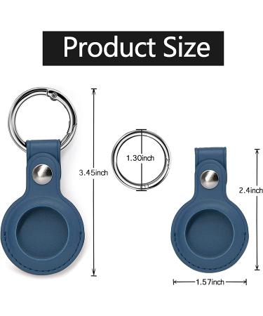 BRRAAVEES AirTag Keychain Holder - Anti-Lost PU Leather Case (3 Pack) - Pet Tracking Compatible - Buy Online on GoSupps.com