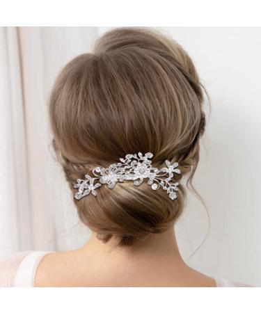 inSowni 32 Pack Silver Wedding Hair Combs & Pins Set with Rhinestone Pearls - Bridal Accessories for Women, Girls, Brides, Bridesmaids - Buy Online on GoSupps.com
