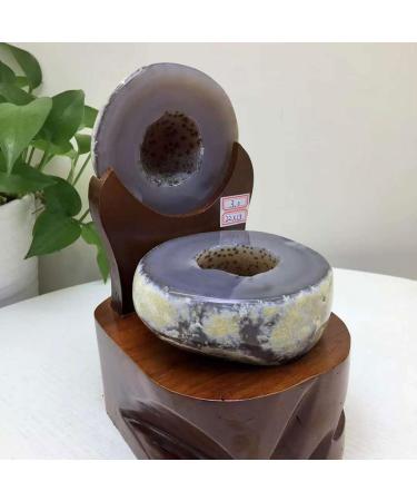 Natural Agate Crystal Cluster Quartz Geode Cornucopia Feng Shui Decorative Stone Natural Reiki Rock Used for Home D cor Collecting Meditation(appro.6.5lbs) - Buy Online on GoSupps.com