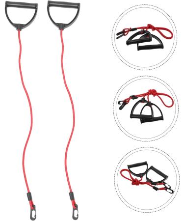 Buy 1 Pair Pull Rope Fitness Elastic Belt - Resistance Bands for Home Treadmill Workout | Red Latex Exercise Bands - Buy Online on GoSupps.com