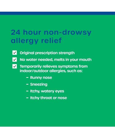 HealthCareAisle Allergy Relief - Loratadine 10 mg Disintegrating Tablets - 30 Tablets - Prescription Strength 24-Hour Allergy Relief - Buy Online on GoSupps.com