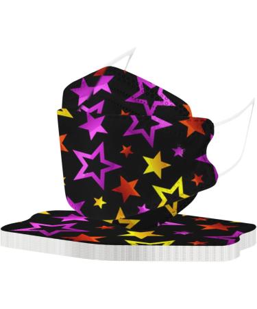 50 Pack Colorful Children's Face Masks - Fish Design 3D Protection Breathable 4-Layer Mouth & Nose Shield for Boys & Girls - Buy Online on GoSupps.com