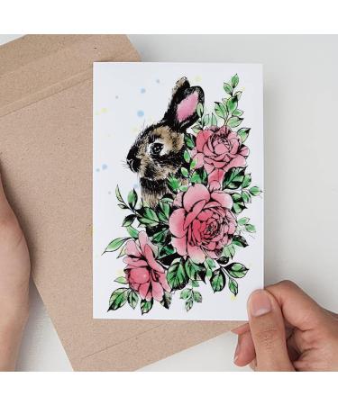 Easter Rabbit Clear Stamps for Card Making and Scrapbooking - Animals & Flowers Transparent Rubber Stamps for Easter Day Crafting - Buy Online on GoSupps.com