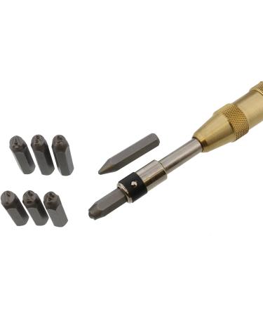 DCT Metal Stamping 37pc Tool Kit - Alphabet, Number, Symbol Stamps with Brass Punch Handle for Embossing and Engraving - Buy Online on GoSupps.com