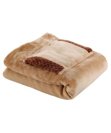 Junerain Electric Heating Blanket Multifunction USB Electric Heating Shawl Soft Skin-Friendly for Shoulder Neck Back Legs Camel