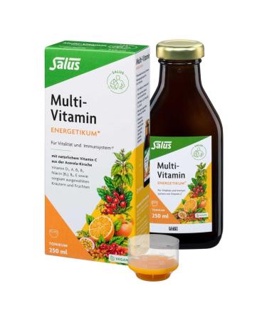 Salus Multi-Vitamin Energetic tonic to maintain natural vitality with 8 important vitamins vegan 250 ml