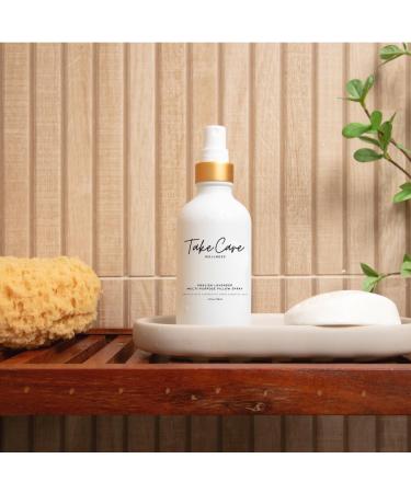 Take Care Wellness Multi-Purpose Lavender Pillow Spray - Therapeutic Grade Essential Oils - Calming - Freshens Curtains & Upholstery - Mist into Shower Stream - Glass Bottle (English Lavender) - Buy Online on GoSupps.com