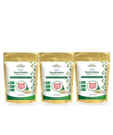 Vedikroots Gond Katira 100g Natural Body Cooling & Hydrating Superfood Supports Digestion & Gut Health Rich in Fiber & Nutrients Perfect for Summer Drinks Desserts & Ayurvedic Wellness (Pack of 3)
