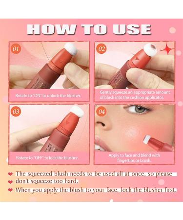 Soft Cream Liquid Blush Beauty Wand - Long-Wearing Cheek Tint with Cushion Applicator | Natural-looking Dewy Finish | Cruelty-Free - Buy Online on GoSupps.com