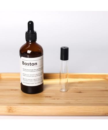 Topsky 24-Pack 10ml Transparent Roll-On Glass Bottles - Refillable Essential Oil Lotion & Perfume Containers with Stainless Steel Scooters - Buy Online on GoSupps.com