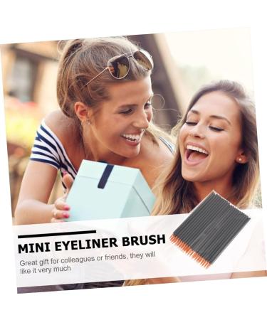 VINTORKY 100pcs Disposable Eyeliner Brush Eyeshadow Makeup Tools Lip Black Artificial Fiber - Buy Online on GoSupps.com