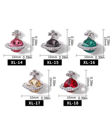 Fancy Multi-Color Nail For Color Stone Alloy Planet Design Decoration 3D Alloy Deco Nail Art Planet B - Buy Online on GoSupps.com