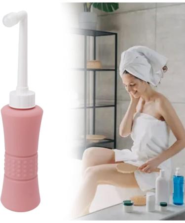 ZJchao Reusable Vaginal Shower - Manual Pressure Cleaning 500ml | Discharge-Proof Post-Birth Recovery Tool with Storage Bag - Pink - Buy Online on GoSupps.com
