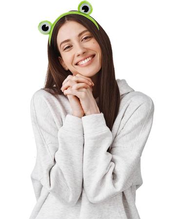 Lyspace Funny Frog Head Wrap Hair Band Green Frog Eye Spa Headband Makeup Headband Elastic Head Band St. Patrick's Day Hair Accessories for Face Washing Shower Sports Yoga Beauty Skincare One Size - Buy Online on GoSupps.com