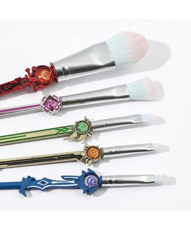 Nc Zhuyao 5-Piece Anime Makeup Brush Set with Bag | Foundation Blush Eyeshadow and More | Perfect for Creators & Beauty Lovers - Buy Online on GoSupps.com