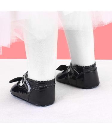 LACOFIA Baby Girls Anti-Slip Bowknot Mary Jane Shoes | 12-18 Months | Black - Buy Online on GoSupps.com