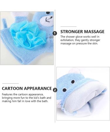 FRCOLOR Kids Exfoliating Bath Gloves Set - Animal Loofah Bath Mitts for Children - Buy Online on GoSupps.com