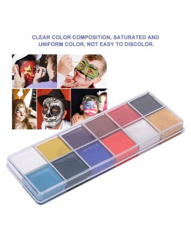 12 Colors Oil Paint Set for Face & Body - Ideal for Halloween Makeup & Special Effects - Buy Online on GoSupps.com