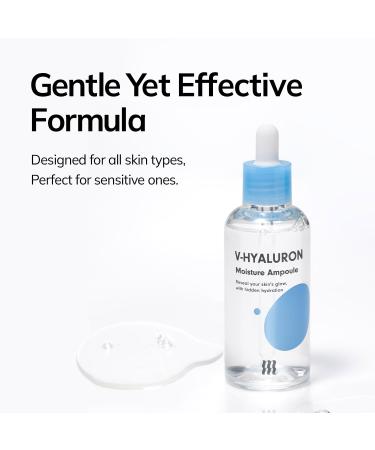 BY MERZY V-Hyaluronic Acid Moisture Ampoule - Hydrating Serum for All Skin Types | Korean Skincare - 100ml/3.38 fl.oz - Buy Online on GoSupps.com
