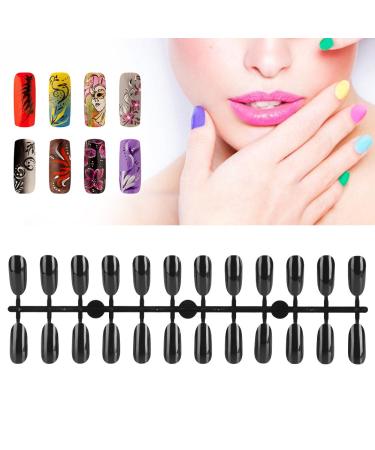 Anggrek Nail Color Display Card 240pcs - Nail Tips Polish Gel Color Palette for Nail Art & DIY Practice (Black) - Buy Online on GoSupps.com