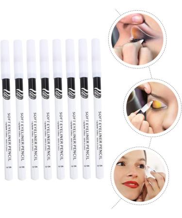 DRESSOOS 72 Pcs Eyeliner Pencil Eye Liner Pen Eyebrow Definer Pencil Glitter Eyeliner Woman Wooden Pole White - Buy Online on GoSupps.com