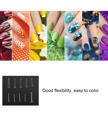 Clear False Nail Tips - 500PCS Transparent French Half-Manicure Art Accessories for Nail Studios & Businesses - Buy Online on GoSupps.com
