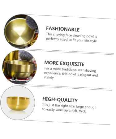 Frcolor 2-Pack Foam Dishwasher Container for Shaving Soap | Rustproof Steel Shaving Accessories for Men | 9x9x4.9cm Gold - Buy Online on GoSupps.com