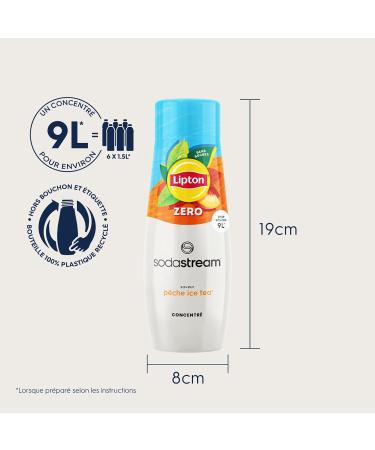 SodaStream Lipton Ice Tea Concentrate Zero Peach Flavor for Sparkling Water and Soda Machine | Prepare Up to 9 Liters of Lip - Buy Online on GoSupps.com
