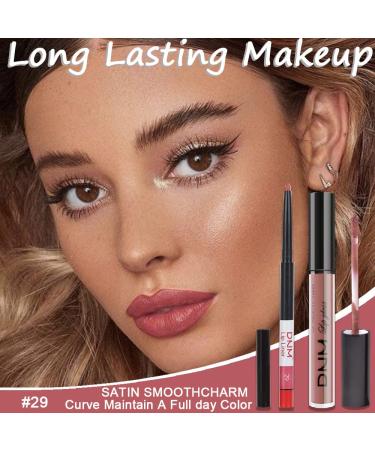Nude Pink Matte Lip Liner and Lipstick Pencil Makeup Set with Brown Liquid Lipstick - Long Lasting Waterproof Formula - 0.21 Fl Oz (Pack of 2) - Buy Online on GoSupps.com