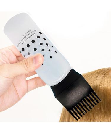 Anulely Root Comb Applicator Bottle Scalp Applicator Comb Hair Oil Applicator Bottle with Scale - Hair Oil Applicator Bottle Hair Dye Brush Bottle for Hair Dyeing Black - Buy Online on GoSupps.com