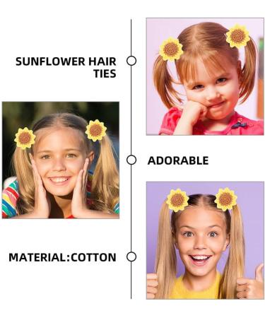 Beaupretty Hair Ties For Girls 3 Pieces Handmade Sunflower Hair Ties Sunflower Hair Ropes Flower Ponytail Holder Sunflower Hair Rubber Bands - Buy Online on GoSupps.com