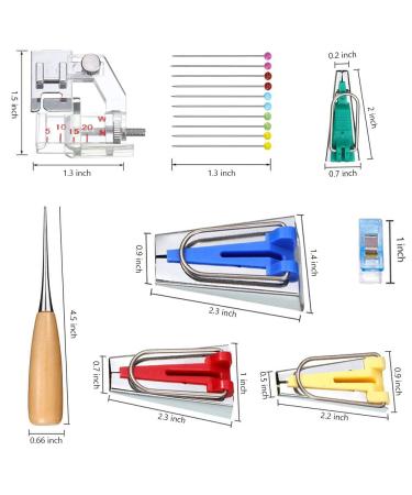 Neo LOONS Fabric Bias Tape Maker Set with Binder Foot - 6MM, 12MM, 18MM, 25MM - DIY Patchwork Sewing Tools for Quilt Binding - Bias Tape Maker Set-N2 - Buy Online on GoSupps.com