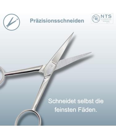 NTS-Solingen Industrial Cup Scissors | Curved Cutting & Thread Snips | Nickel-Plated C45 Steel | 14 cm (5.5 inch) | German Craftsmanship | International Shipping - Buy Online on GoSupps.com