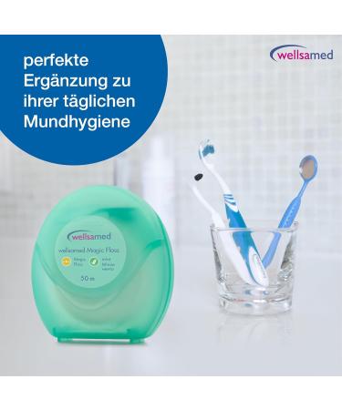 Wellsamed Unwaxed Fluffy Dental Floss 50m - Mint Flavor (6 Pack) | International Shipping Available - Buy Online on GoSupps.com