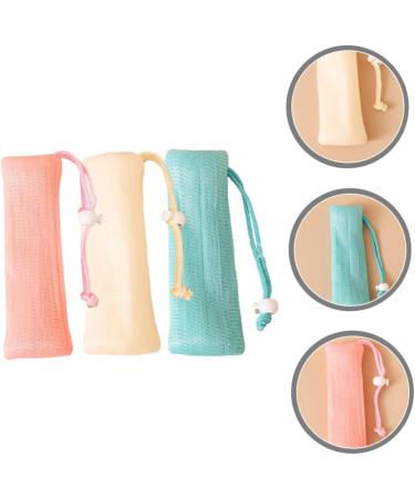 OHPHCALL 3pcs Soap Bag Foam Net Bar Soap Scrubber Pouch Exfoliating Soap Pouches Small Soap Bags Soap Mesh or 17x6.5cm Assorted Color - Buy Online on GoSupps.com