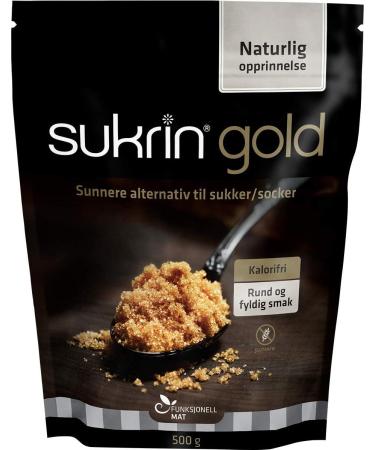 Sukrin Gold - Natural Brown 1:1 Sugar Substitute | Erythritol and Stevia Sweetener | Zero Calorie | Keto and Low Carb Diets | 500g (Pack of 1) - Buy Online on GoSupps.com