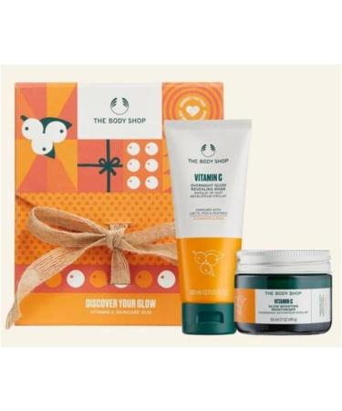 The Body Shop Discover Your Glow Vitamin C Skincare Duo - 50ml Glow Boosting Moisturiser + 100ml Overnight Mask - Buy Online on GoSupps.com