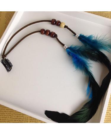 Set of 6 Handmade Boho Hippie Hair Extensions with Feather Clip Comb Hairpin Headdress DIY Accessories for Women Lady Girls - Buy Online on GoSupps.com