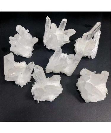 Gemstone Decoration Natural White Clear Cluster Quartz HealthStone Raw Point Specimen Home Decor Raw Stone ningxiao - Buy Online on GoSupps.com