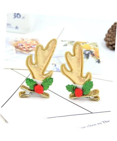 Beaupretty 8 Pairs Hair Jewels for Women Cute Hair Accessories Christmas Party Stocking Suffers Girl Hair Clips Kids Hair Accessories Hair Pin Miss Hairpin Gold Powder Cloth Three-dimensional - Buy Online on GoSupps.com