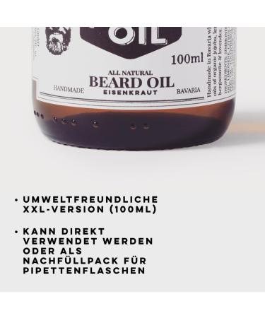 Beyers Oil Verbena XXL Beard Oil 100ml | 100% Natural Beard Care with Organic Jojoba Oil - Nourish Skin & Soften Beard - Buy Online on GoSupps.com
