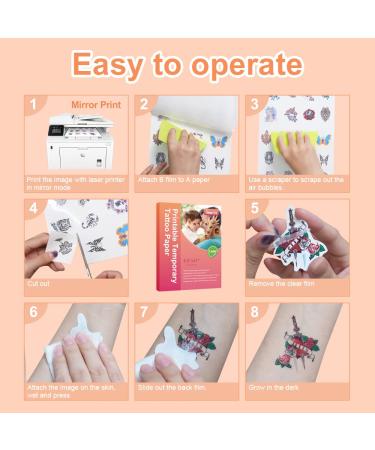 St. Patrick's Day Laser Printable Temporary Tattoo Paper - 5 Sheets, DIY Custom Waterproof Skin Tattoos, Summer Party Themed Stickers - Buy Online on GoSupps.com