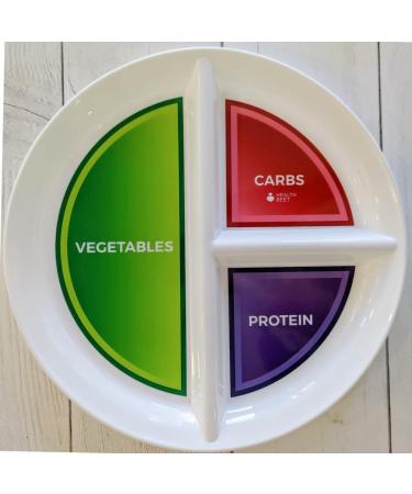Diabetes Portion Plate with DIVIDED SECTIONS for Healthy Eating and portion control (1) - Buy Online on GoSupps.com