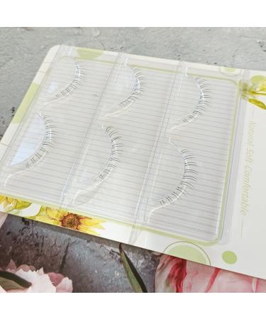 Natural Look Handmade Lower Eyelashes - 3 Pairs with Transparent Band for Daily Makeup - Buy Online on GoSupps.com
