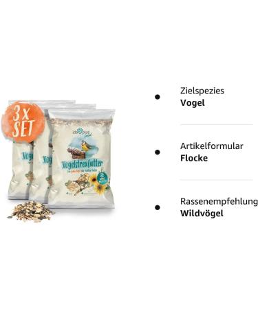 Ida Plus - Wheat-Free Bird Seed for Wild Birds - 4500g Winter Feed | Year-Round Optimal Mixture Fatty & Energy-Rich 3x1500g - Buy Online on GoSupps.com